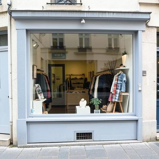 Devanture de commerce de centre-ville